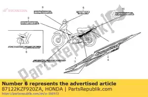 Honda 87122KZF920ZA merk, r pgm * type1 * - Onderkant
