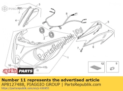 Aprilia AP8127488, Town lights switch wiring, OEM: Aprilia AP8127488