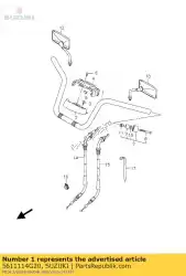 Aqui você pode pedir o guidão em Suzuki , com o número da peça 5611114G20: