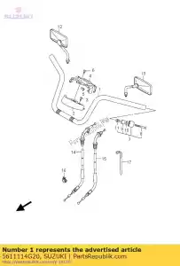 suzuki 5611114G20 guidão - Lado inferior