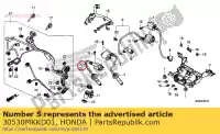 30530MKKD01, Honda, comp. bobina, accensione (in alto-2) honda  1000 1100 2018 2019 2020, Nuovo