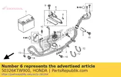 houder, batterij van Honda, met onderdeel nummer 50326KTW900, bestel je hier online: