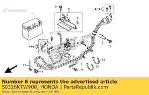 Honda 50326KTW900 houder, batterij - Onderkant