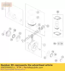 Here you can order the piston kit gr. I 500 exc 12-14 from KTM, with part number 00050000211: