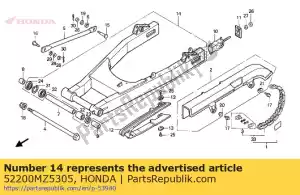Honda 52200MZ5305 conjunto basculante - Lado inferior