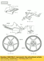 560751096, Kawasaki, patroon, lijkwade, lh er650egf kawasaki er-6n 650 2016, Nieuw