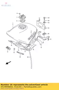 suzuki 4419848B00 escudo térmico, rr.l - Lado inferior