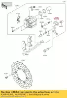 430440006, Kawasaki, holder-comp-caliper,fr,l klx12 kawasaki  d tracker 125 140 650 2010 2011 2012 2017 2018 2019 2020 2021, New