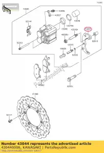 kawasaki 430440006 titular-comp-calibrador, fr, l klx12 - Lado inferior