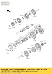 Here you can order the gear,output top,19t from Kawasaki, with part number 131291575: