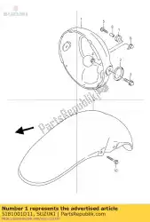 Aqui você pode pedir o habitação, farol em Suzuki , com o número da peça 5181001D11: