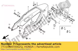 Honda 77310MAT000ZQ riel de montaje., rr. agarrar * pb2 - Lado inferior