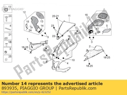 Aprilia 893935, Rh dichtung, OEM: Aprilia 893935