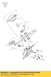 Aqui você pode pedir o luz traseira do sub arnês em Triumph , com o número da peça T2703100: