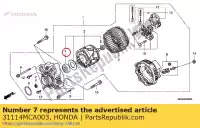 31114MCA003, Honda, bearing, fr. honda gl goldwing a  bagger f6 b gold wing deluxe abs 8a gl1800a gl1800 airbag gl1800b 1800 , New