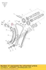 triumph T1140071 gasket metal tensioner - Bottom side