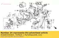 83606356000, Honda, Bande, couvercle latéral honda vt shadow c ace c2 aero c3 vt1100c vt600c vt600cm vt600 vt1100c2 vt1100c3 1100 600 , Nouveau