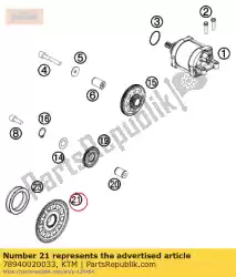 Aqui você pode pedir o engrenagem de roda livre 66 c cpl. Em KTM , com o número da peça 78940020033: