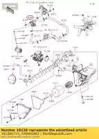 161260715, Kawasaki, klep, luchtschakelaar klx150cds kawasaki  d tracker 150 2016 2017 2018 2019 2021, Nieuw