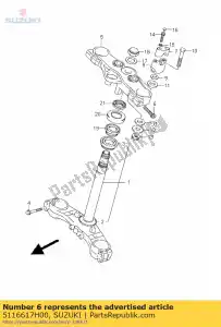 suzuki 5116617H00 bolt - Bottom side