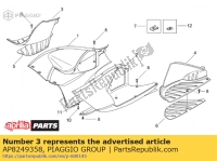 AP8249358, Aprilia, rh tunnel lockup, zwart, Gebruikt