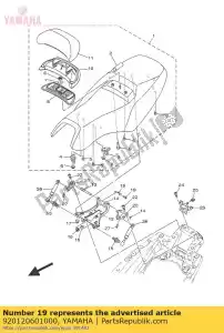 yamaha 920120601000 perno, cabeza de botón - Lado inferior