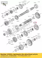 132621257, Kawasaki, 01 marcha, salida 3a, 24t kawasaki  1000 2017 2018 2019 2020 2021, Nuevo