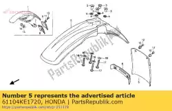 Aquí puede pedir guardabarros fr de Honda , con el número de pieza 61104KE1720: