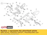 AP8134542, Piaggio Group, protezione poggiapiedi anteriore rh aprilia  rs 125 1999 2000 2001 2002 2003 2004 2005, Nuovo