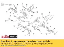 Tutaj możesz zamówić prawa os? Ona przedniego podnó? Ka od Piaggio Group , z numerem części AP8134542: