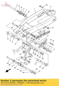 Yamaha 4V1221410000 eje, pivote - Lado inferior