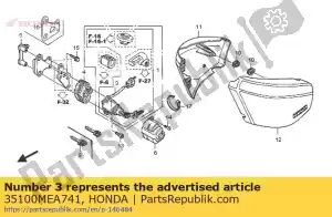 Honda 35100MEA741 schakelaar, combinatie - Onderkant
