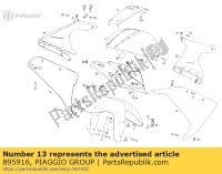 895916, Aprilia, rondella di plastica, Nuovo