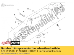 Aprilia AP8119588, Sechskantschraube m6x20, OEM: Aprilia AP8119588