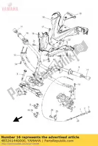 yamaha 4B5261440000 cubierta, manillar inferior 1 - Lado inferior