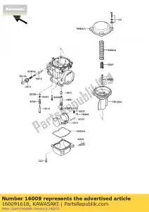 kawasaki 160091618 dysza ig?owa, n67i zx900-a7 - Dół