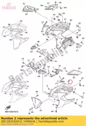 Here you can order the body, front lower 1 from Yamaha, with part number 2BC2835J00UJ: