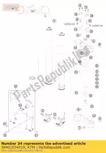 ktm 59401034019 pince triple supérieure d = 54mm 05 - La partie au fond