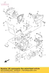 yamaha 905200800300 amortisseur, plaque - La partie au fond