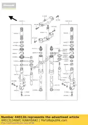 Aquí puede pedir tubo-tenedor interior, rh, si de Kawasaki , con el número de pieza 440131346KF: