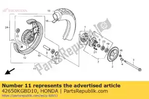 Honda 42650KGBD10 subconjunto da roda, re - Lado inferior