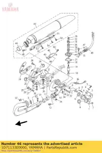 yamaha 1D71133E0000 cable, polea 1 - Lado inferior