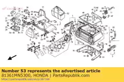 rubber, kofferdichting van Honda, met onderdeel nummer 81361MN5300, bestel je hier online: