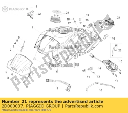 Aprilia 2D000037, Sensor de seguridad, OEM: Aprilia 2D000037