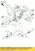 34003010526M, Kawasaki, titular-paso, rr, lh, f.m.gr kawasaki d tracker 125 , Nuevo