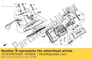 honda 12331MCS000 couvercle, clapet - La partie au fond