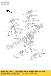 kawasaki 340031491 holder-step, fr, lh ej650-a1 - Il fondo