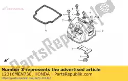 Ici, vous pouvez commander le assiette, reniflard auprès de Honda , avec le numéro de pièce 12316MEN730: