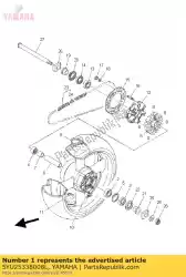 Ici, vous pouvez commander le roue coulée, arrière auprès de Yamaha , avec le numéro de pièce 5YU25338008L: