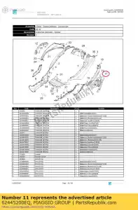 Piaggio Group 62445200EQ lewy uchwyt pasa?era - Dół